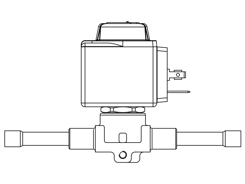 常閉電磁閥1028/2A7,內(nèi)連焊接接頭,直動(dòng)式