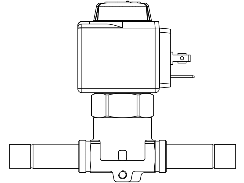 常閉電磁閥1038/4A6,內(nèi)連焊接接頭,活塞先導(dǎo)式