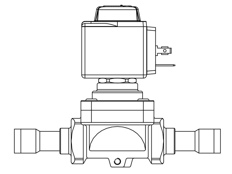 常閉電磁閥1048/M12A7,內(nèi)連焊接接頭,活塞先導(dǎo)式