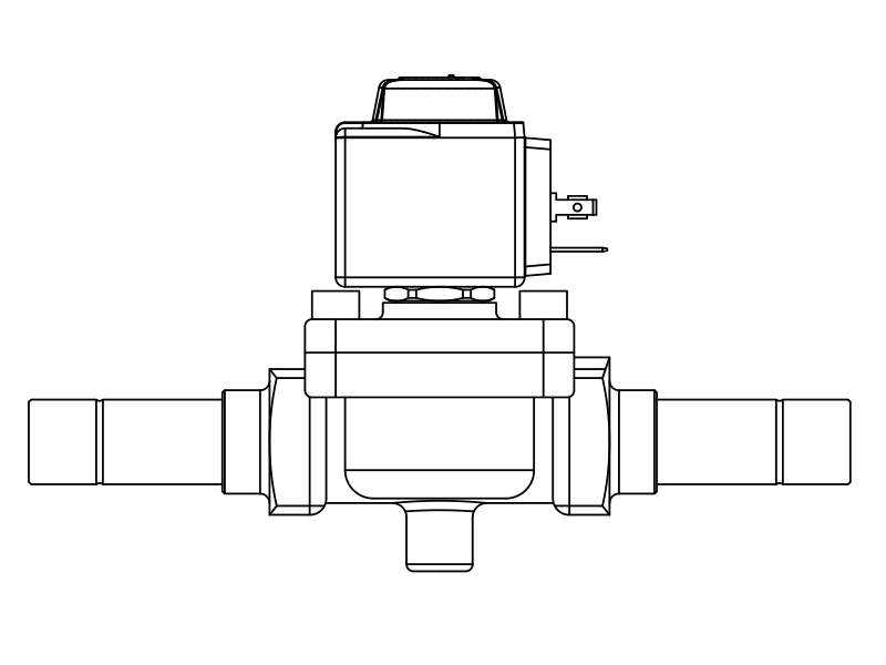 常閉電磁閥1058/5A6,內(nèi)連焊接接頭,活塞先導式