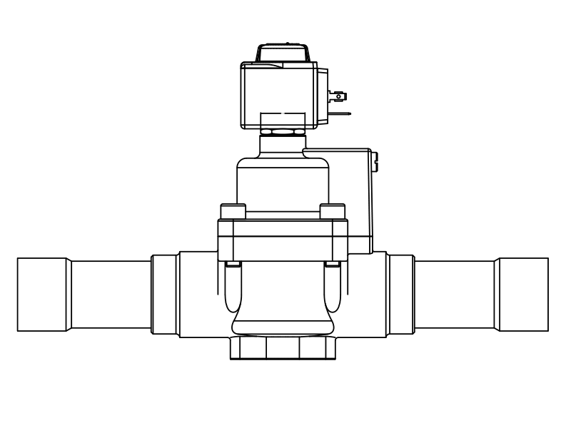 常閉電磁閥1078/11A6,內(nèi)連焊接接頭,活塞先導式