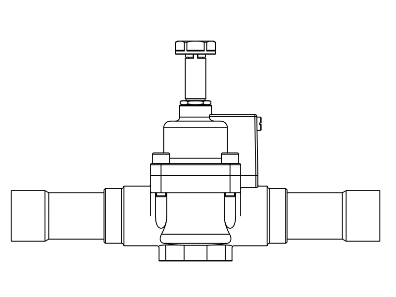 常閉電磁閥1078/13S,內(nèi)連焊接接頭,活塞先導(dǎo)式