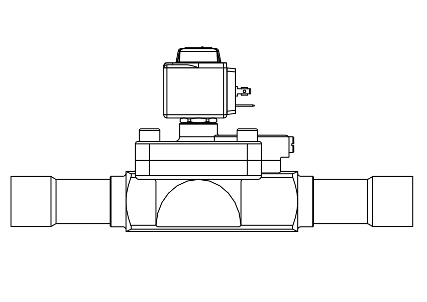 常閉電磁閥1078/9A7,內(nèi)連焊接接頭,隔膜先導(dǎo)式