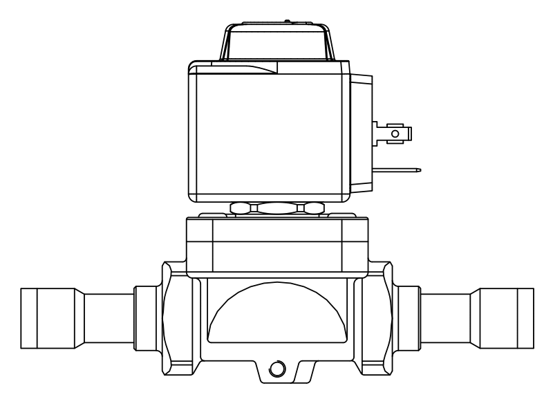 常閉電磁閥1078N/4A6,內(nèi)連焊接接頭,隔膜先導(dǎo)式