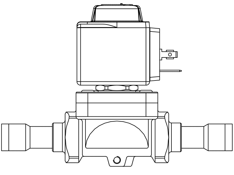 常閉電磁閥1079/7A6,內(nèi)連焊接接頭,隔膜先導(dǎo)式