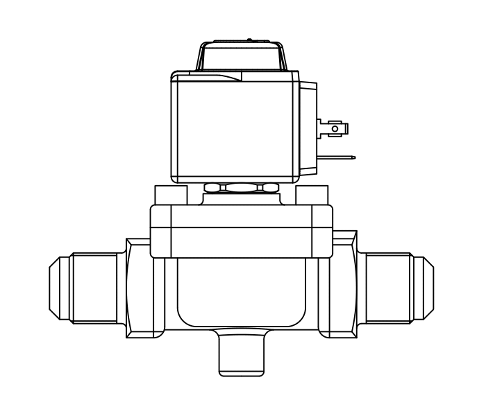 常閉電磁閥1090/6A7,SAE直螺紋接頭,隔膜先導(dǎo)式