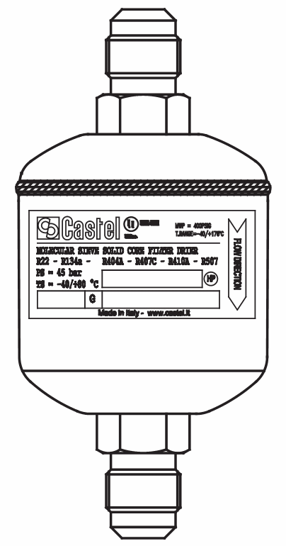 脫水過濾器4216/2,實芯,80%分子篩,20%氧化鋁