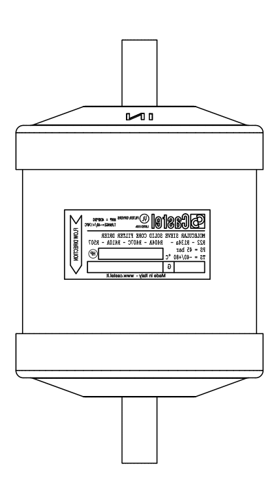 實心干燥過濾器D308/M12S,100%分子篩,SAE連接